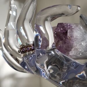 Amethyst Spinner Ring With Cicada Gift